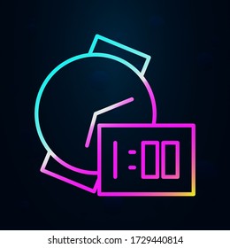 O'clock, timer, mall, shop nolan icon. Simple thin line, outline vector of mall icons for ui and ux, website or mobile application