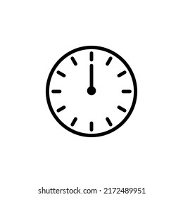 O'clock, watch, timer vector simple icons on white background