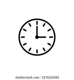 O'clock, watch, timer vector simple icons on white background