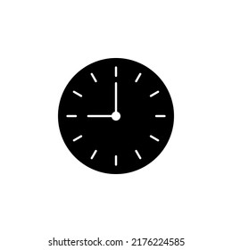 O'clock, watch, timer vector simple icons on white background
