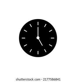O'clock, watch, timer vector simple icons on white background