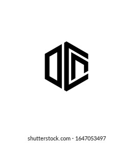OCN Letter Logo Design polygon Monogram Icon Vector Template