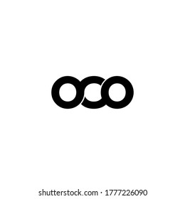 Original-Logo-Design mit oco-Buchstaben