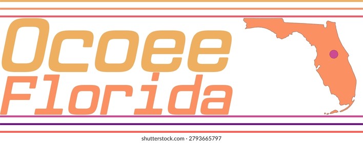 Ocoee Florida City Marked On Map

