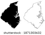Oconee County, State of South Carolina (U.S. county, United States of America) map vector illustration