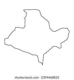 Ocotepeque department map, administrative division of Honduras. Vector illustration.