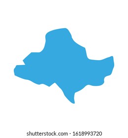 Ocotepeque region map in country of Honduras