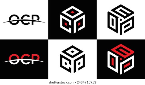 OCP logo. O C P design. White OCP letter. OCP, O C P letter logo design. Initial letter OCP linked circle uppercase monogram logo.