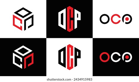 OCP logo. O C P design. White OCP letter. OCP, O C P letter logo design. Initial letter OCP linked circle uppercase monogram logo.