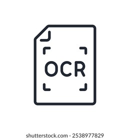 OCR editable stroke outline icon isolated on white background flat vector illustration. Pixel perfect. 64 x 64