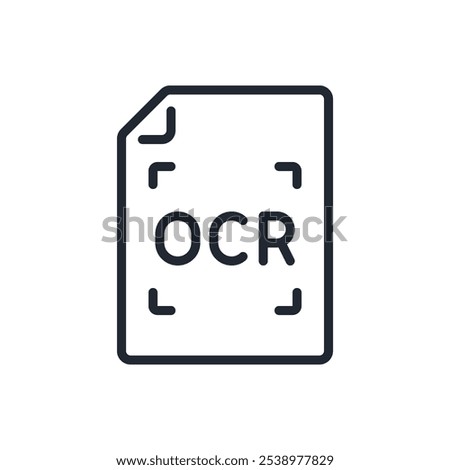 OCR editable stroke outline icon isolated on white background flat vector illustration. Pixel perfect. 64 x 64