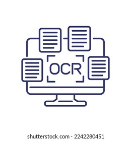 OCR line icon on white