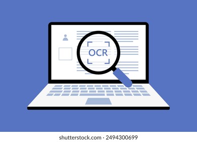 OCR Photo Text Conversion File Scan Illustration