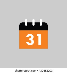 OCT 31,calendar icon.Halloween.