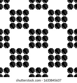 Octagon design. Ethnic boho ornament. Seamless pattern. Tribal motif. Vector illustration for web design or print.