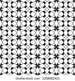 Octagon Dimond Abstract Seamless Geometric Monochrome Pattern. 