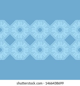 Octagon. Ethnic boho seamless pattern. Lace. Embroidery on fabric. Patchwork texture. Weaving. Traditional ornament. Tribal pattern. Folk motif. Can be used for wallpaper, textile, wrapping, web.