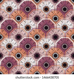 Octagon. Ethnic boho seamless pattern. Lace. Embroidery on fabric. Patchwork texture. Weaving. Traditional ornament. Tribal pattern. Folk motif. Can be used for wallpaper, textile, wrapping, web.