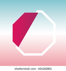 Octagon figure geometric sign mark vector