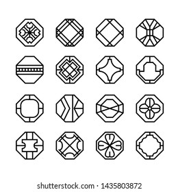 octagon geometric vector icon , ornament