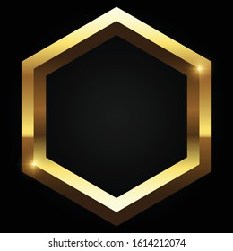 Octagon Gold Vector Logo design