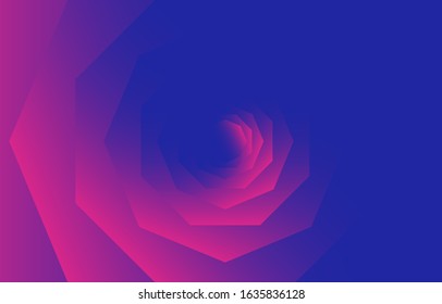 Octagon graphic, abstract gradation on a classic blue and Fluorescent pink background with copy space. card. Poster. elements design for presentation background.