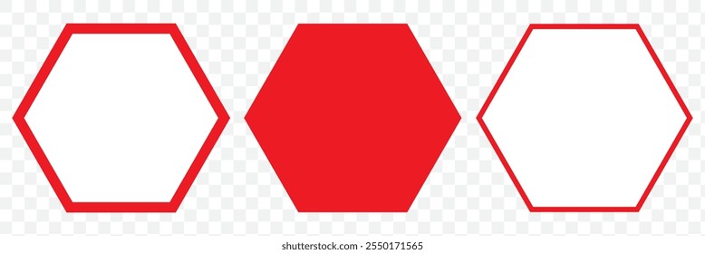 Octagon icon pack. Geometry octagonal eight sided polygon octagon line. Vector illustration. eps 10.