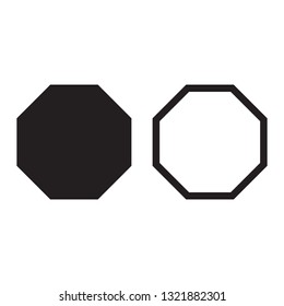 Octagon icon, vector geometry octagonal eight sided polygon octagon, line isolated vector