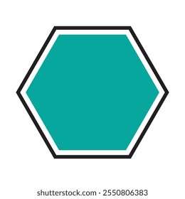 Achteck-Symbol der Vektorgeometrie achteckiges achtseitiges Polygon-Achteck. Entwurf eps 10 