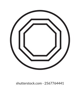 Octagon icon of vector geometry octagonal eight sided polygon octagon line
