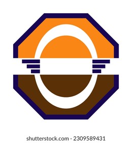 octagon logo type element vector logo