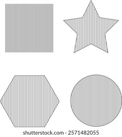 Octagon multiple layer abstract on white background.
