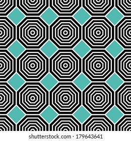 Octagon pattern  including seamless sample in swatch panel