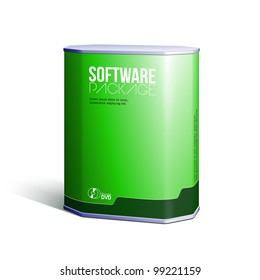 Octagon Plastic Software DVD/CD Disk Package Box Green: EPS10