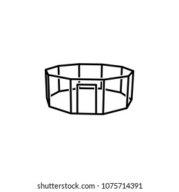 octagon ring icon. Element of fighting ana MMA illustration. Premium quality graphic design icon. Signs and symbols collection icon for websites, web design, mobile app on white background