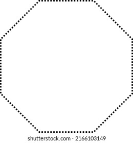 Octagon Shape Dotted Symbol Vector Icon Stock Vector (Royalty Free ...