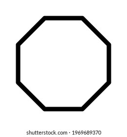 octagon shape icon illustration vector graphic color editable
