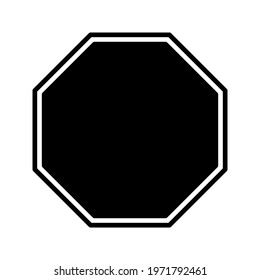 octagon shape icon illustration vector graphic color editable