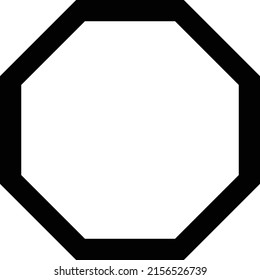 Octagon shape symbol vector icon outline stroke for creative graphic design ui element in a pictogram illustration