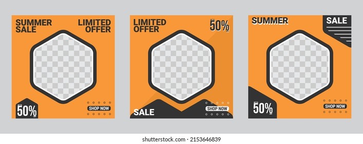 Octagon square banner design vector template ready to print, editable, also suitable for social media post, poster, flyer, brochure, etc.
