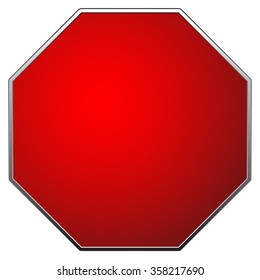 Octagon stop sign vector