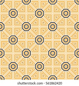 Octagon stripe pattern vector - seamless, repeating, tile (Orange)