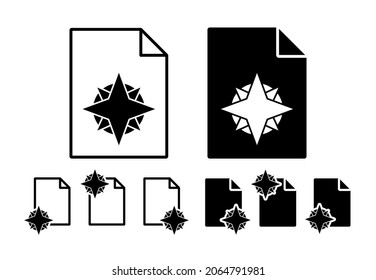 Octagon vector icon in file set illustration for ui and ux, website or mobile application