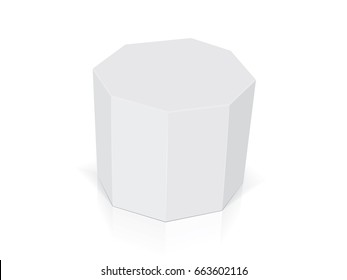 Octagonal box for your design and logo. It's easy to change colors.