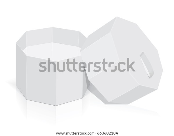 Octagonal Box Your Design Logo Easy Stock Vector Royalty