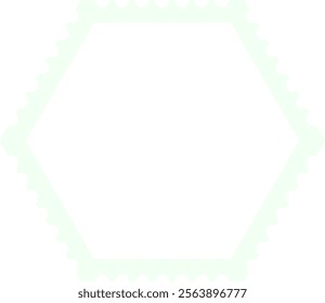 Octagonal Frame Postage Stamp Style Vector Illustration