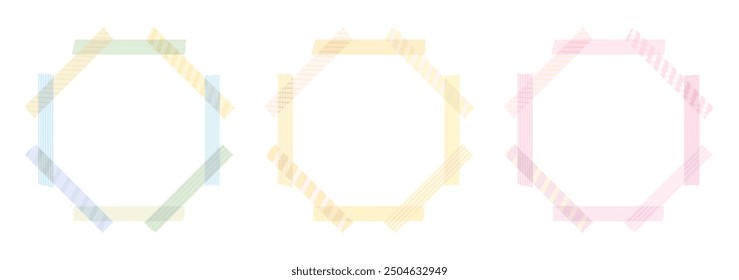 It is an octagonal frame of watermark masking tape.