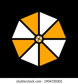 octagonal logo template in flat illustration design