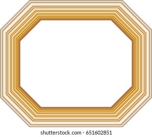 Octagonal metallic frame design, with glittering edges