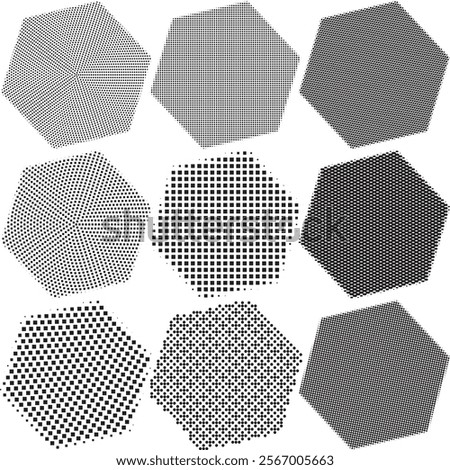 Octagonal ornaments in half-tone structure